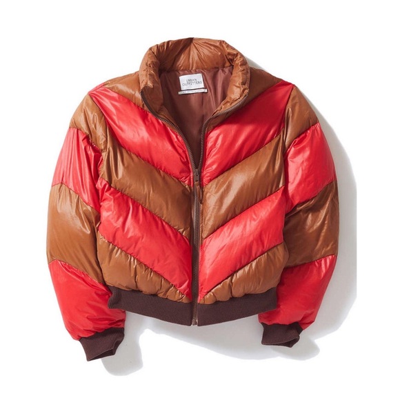 hoodless down jacket